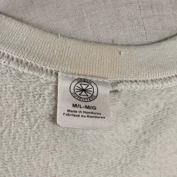 Urban Outfitters Mushroom Girl Graphic Sweatshirt Cream Blue Cottagecore Top - Picture 8 of 9